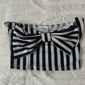 LA hearts bow crop top.